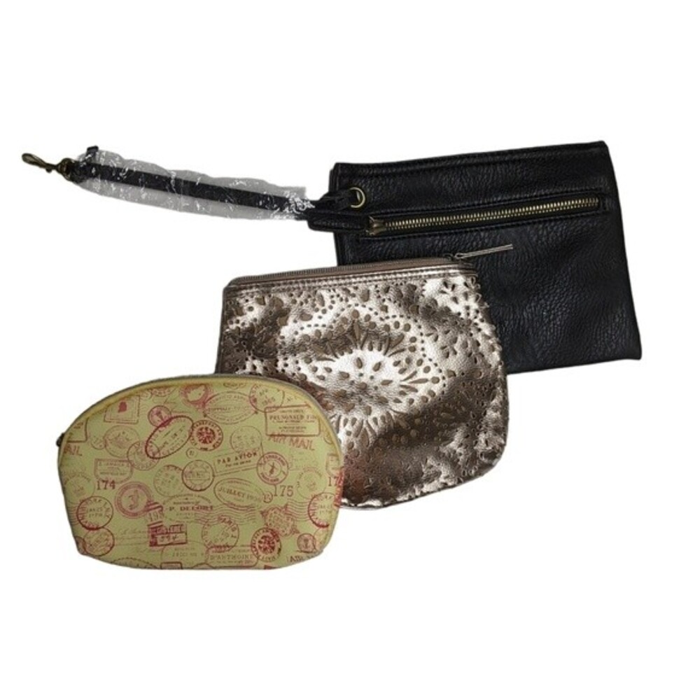 Set of 3 Toiletries Travel Trinket Makeup Bags